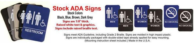 Stock ADA Signage