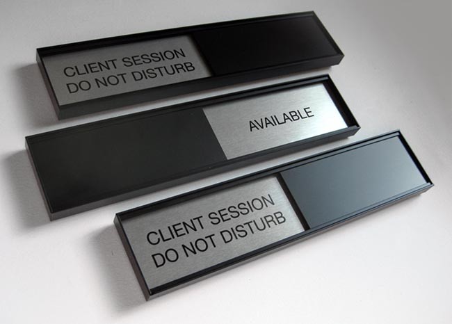 240 combo sliding office door signs conference room signs