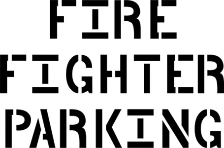 Fire Figher Parking Stencil