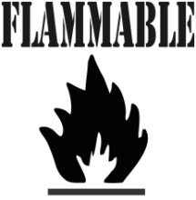 6" Flammable Safety Symbol Stencil