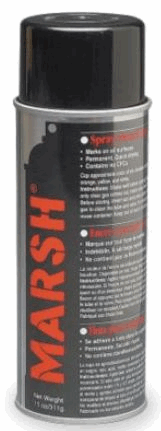 Marsh Black Stencil Spray Ink Can