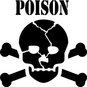 6" Poison Safety Sign Symbol Stencil