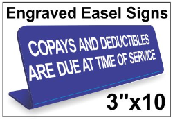 Engraved Easel Tabletop Sign, 3"x10"