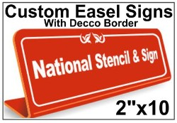 Easel Tabletop Sign With Decorative Border