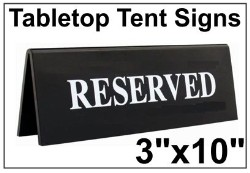 3" x 8" Table Top Tent Sign