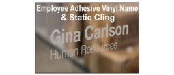 Custom Vinyl Adhesive Employee Names & Room Names