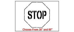 Stop Sign Safety Symbol Stencil