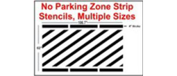 No Parking Line Strip Stencils