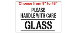 Please handle with care, GLASS Stencil