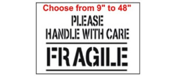 Please handle with care, FRAGILE Stencil