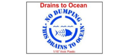 No Dumping This Drains to Ocean Stencil Sets, Qty. 1, 10 and 50 Pack