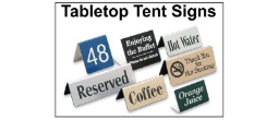 Custom Tabletop Tent Signs