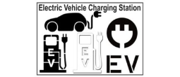 EV Electric Vehicle Charging Station Stencils