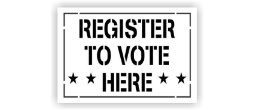 Register To vote here Stencils