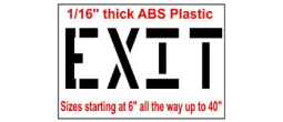 Street and Parking lot Exit Stencils