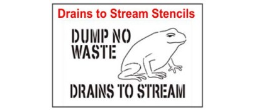 Drains to Stream Stencil Sets, Qty. 1, 10 and 50 Pack