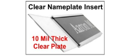 Clear Plastic Lexan Nameplate Insert