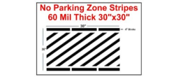 30" No Parking Zone Stripes