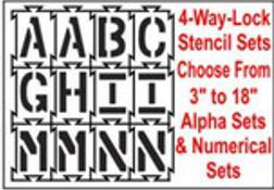 Interlocking 4-Way-Lock Stencil Sets