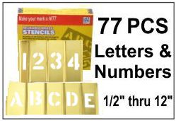 Attisstore 2 inch Letter Stencils Kit, Plastic Letters and Numbers  Interlocking Stencil Set 138 Piece