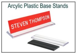 Plastic Acrylic Nameplate Base Stand