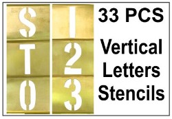 Brass Vertical 33 Piece Letter Set