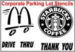 Custom Corporate Logo Parking Lot Stencil