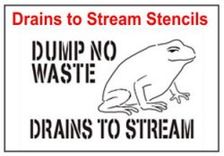 Drains to Stream Stencil Sets, Qty. 1, 10 and 50 Pack