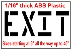 Street and Parking lot Exit Stencils