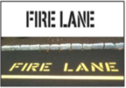 Street Fire Lane Stencils