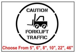 Forklift Safety Symbol Stencil