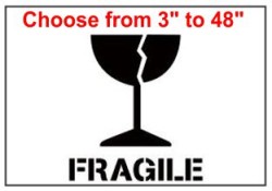 Fragile Freight Stencil