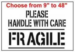 Please handle with care, FRAGILE Stencil