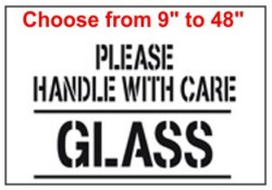 Please handle with care, GLASS Stencil