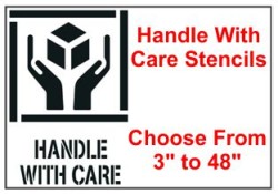 Handle With Care Stencil