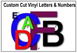 Custom Vinyl Adhesive Lettering, Custom Cut to Your Specifications