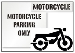 Street Motorcycle Parking Lot Stencils