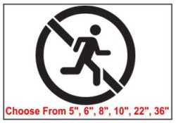 No Running Safety Symbol Stencil