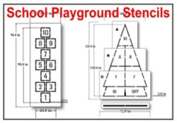 School Playground Stencils