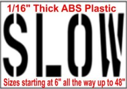 Street Slow Sign Stencils
