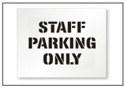 Street Staff Parking Stencils