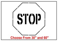 Stop Sign Safety Symbol Stencil