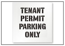 Street Tenant Permit Parking Stencils