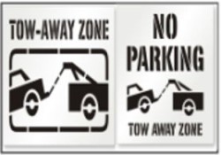 Street Tow Away Zone Stencils