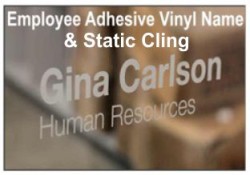 Custom Vinyl Adhesive Employee Names & Room Names