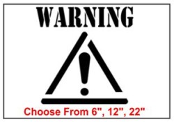 Warning Safety Symbol Stencil