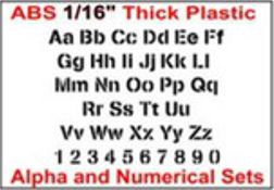 Alpha and Numerical Stencil Sets in ABS 1/16