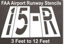 Large FAA Airport Taxi Runway Stencils