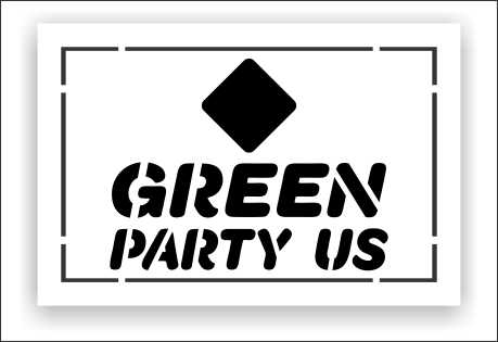 Green Party Logo Stencils