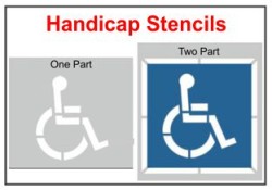 Handicap Parking Lot & Street Stencils